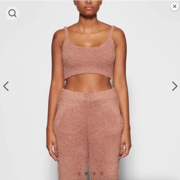 Skims Cozy Knit Bralette Tank - Rose Clay - S/M - Picture 2 of 4